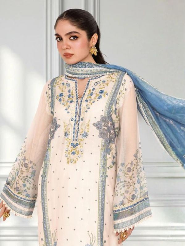 So Kamal Embroidered Cotton - White