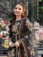 So Kamal Embroidered Lawn - Black