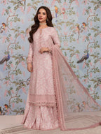 So Kamal Embroidered Lawn - Pink