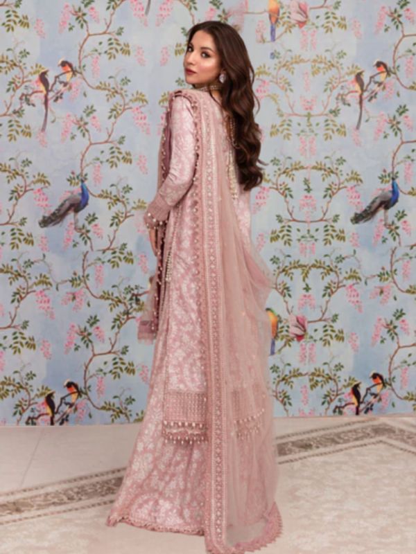 So Kamal Embroidered Lawn - Pink