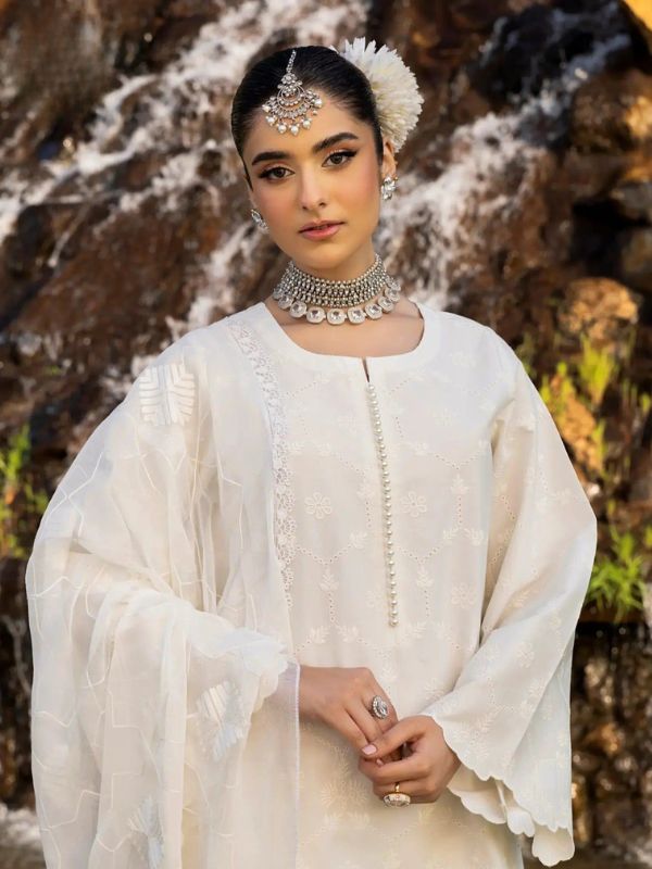 HEERAS Cotton - White Crown Farshi