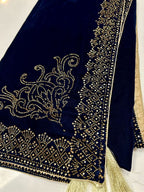 Quzey Swarovski Shawl - Blue