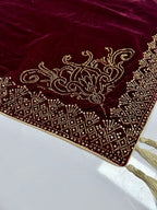 Quzey Swarovski Shawl - Red