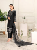 HEERAS - NOIR BLACK KHADDAR