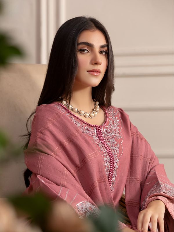 HEERAS - LINEN-PASHMINA VELVET