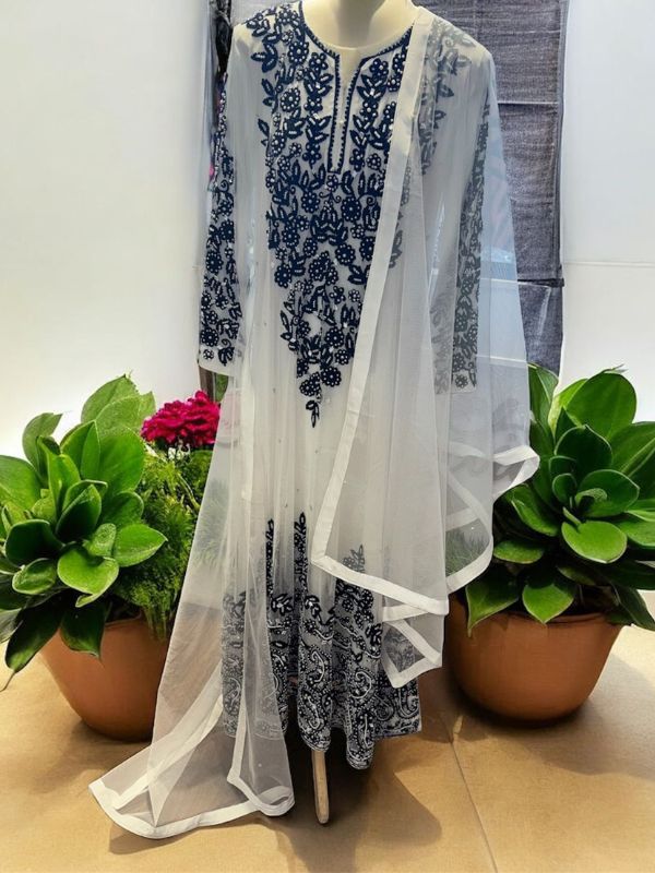 Quzey Chiffon Dress - White