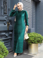 Quzey Velvet Dress - Emerald Green