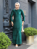 Quzey Velvet Dress - Emerald Green