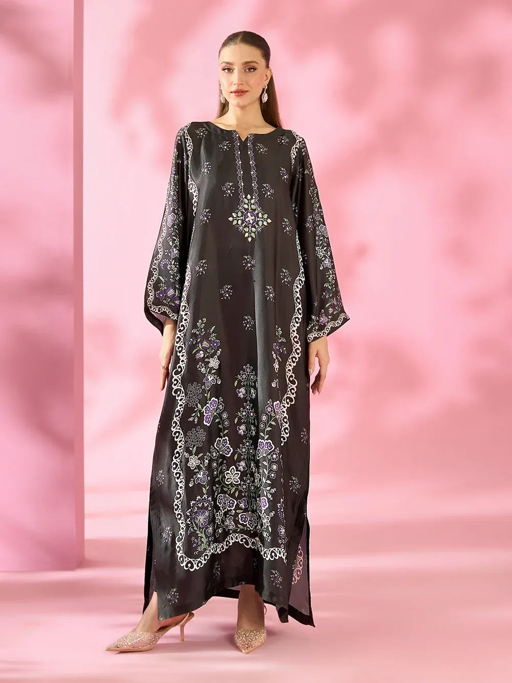 Quzey Silk Kaftan - AMETHYST