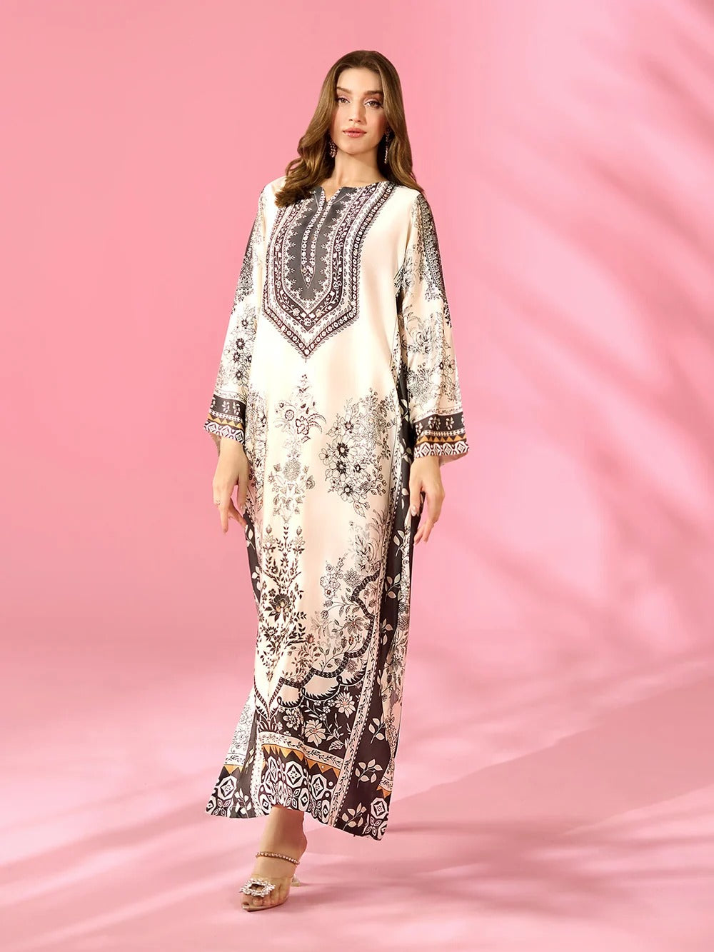 Quzey Silk Kaftan - NOIR