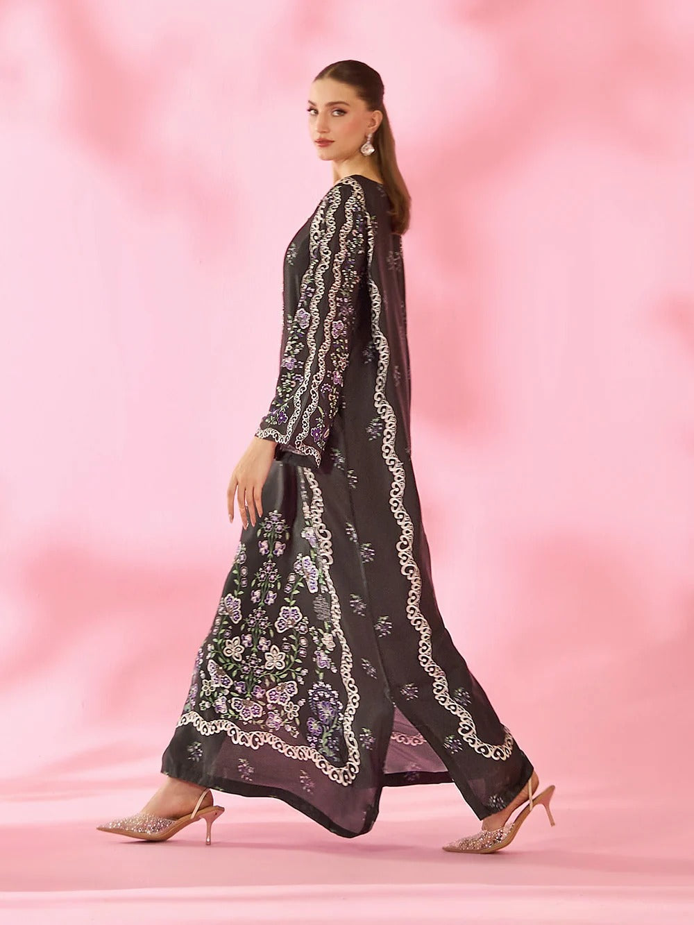 Quzey Silk Kaftan - AMETHYST