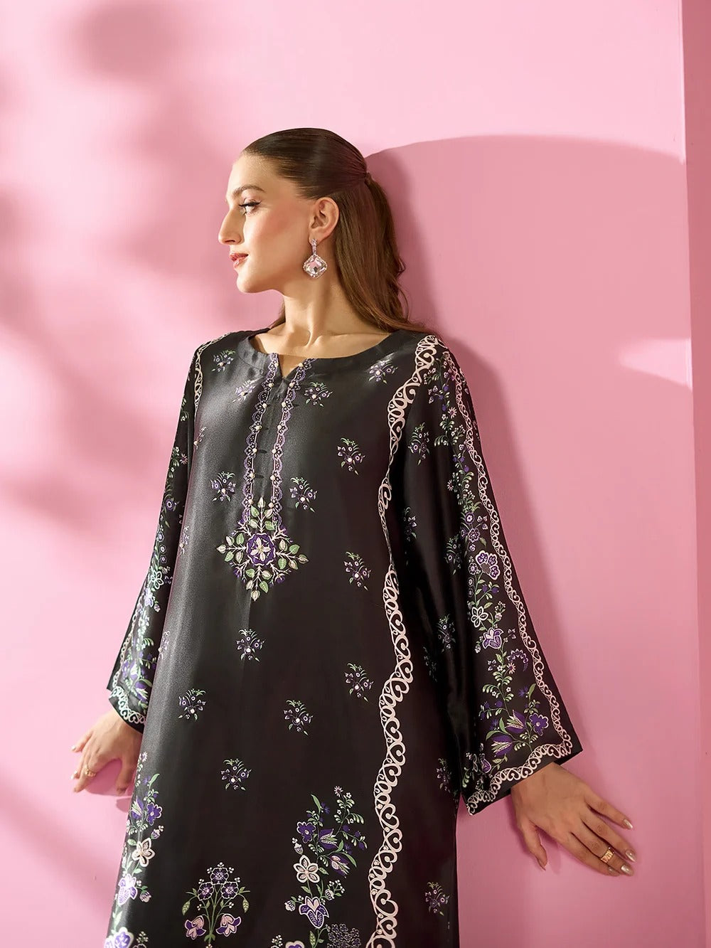 Quzey Silk Kaftan - AMETHYST