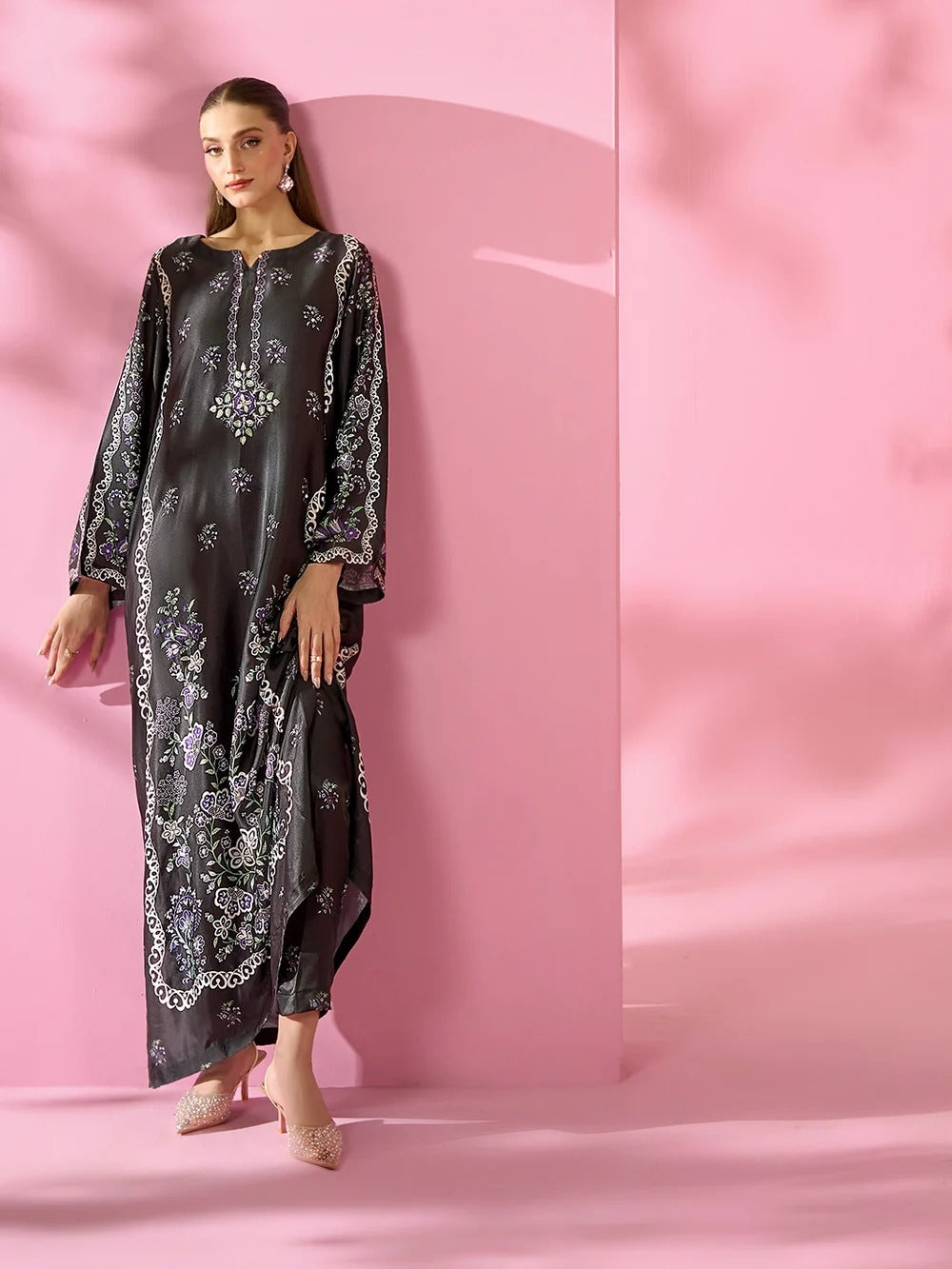 Quzey Silk Kaftan - AMETHYST