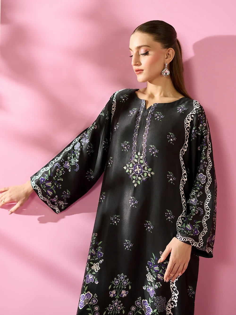 Quzey Silk Kaftan - AMETHYST