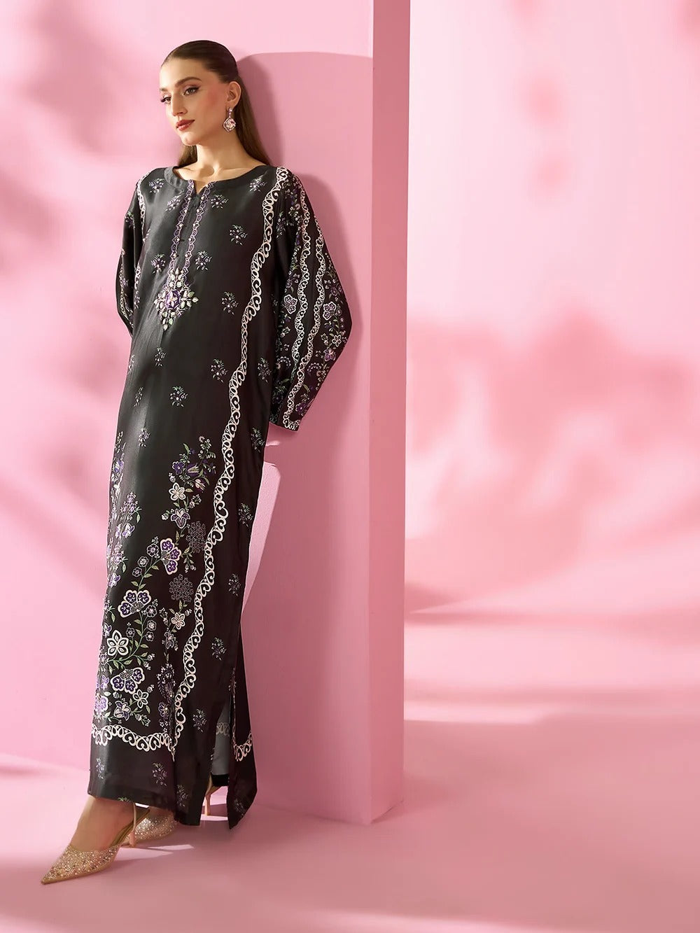 Quzey Silk Kaftan - AMETHYST
