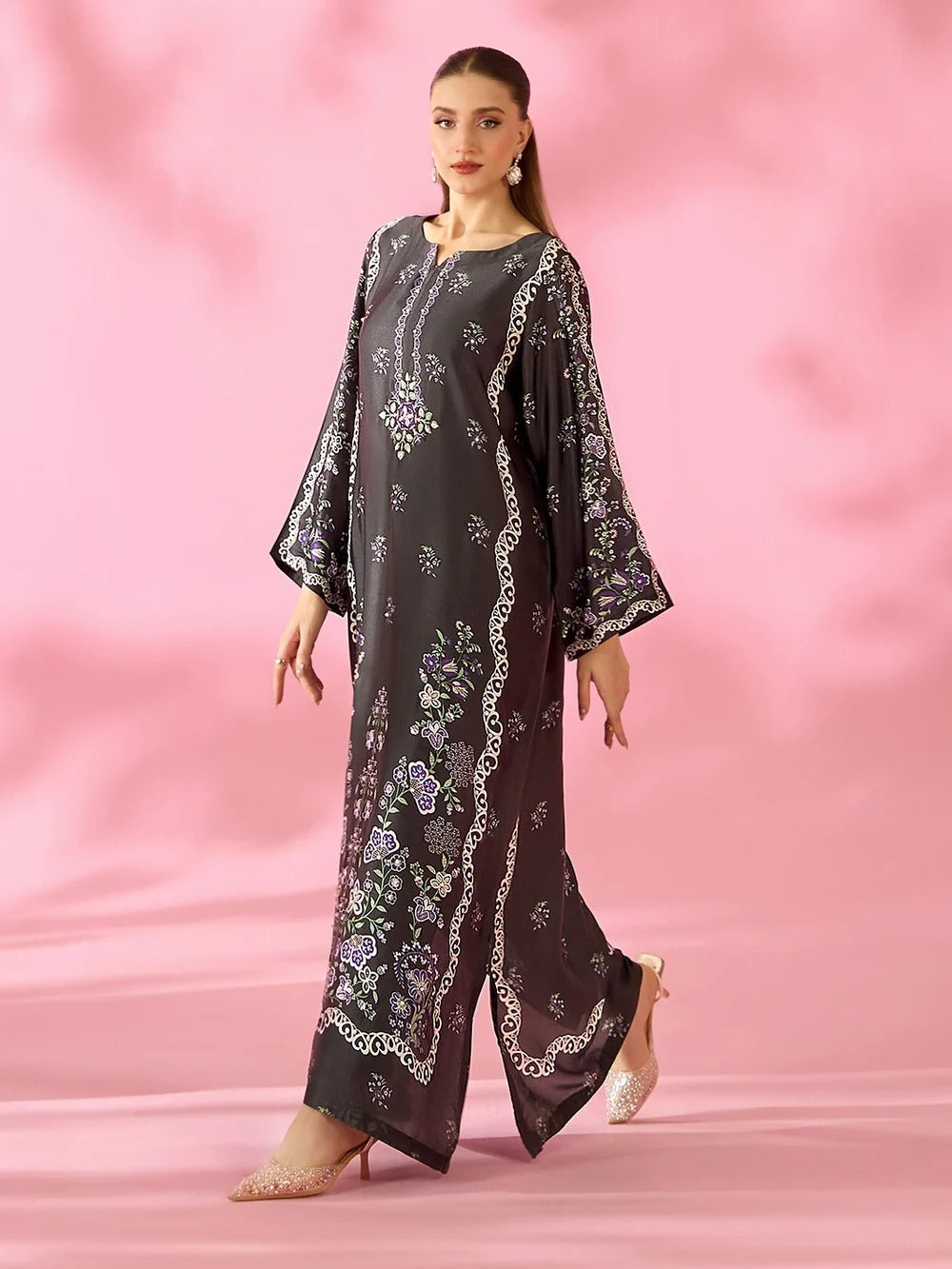 Quzey Silk Kaftan - AMETHYST