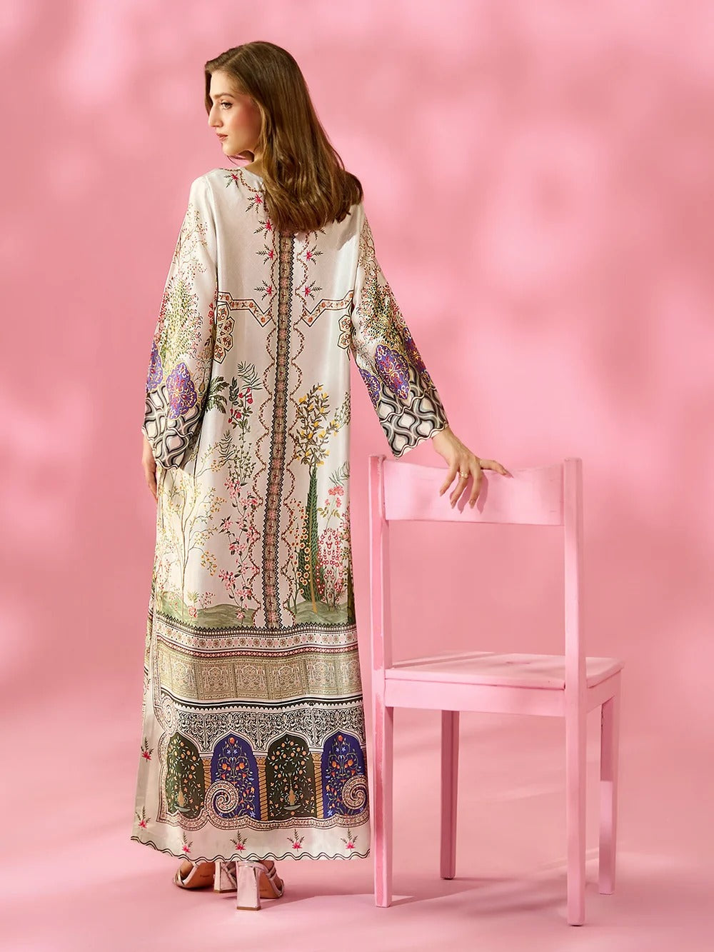 Quzey Silk Kaftan - IVORY