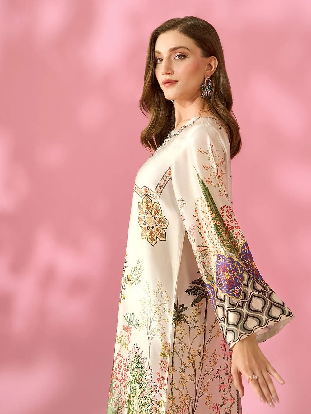 Quzey Silk Kaftan - IVORY