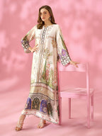 Quzey Silk Kaftan - IVORY