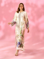 Quzey Silk Kaftan - IVORY