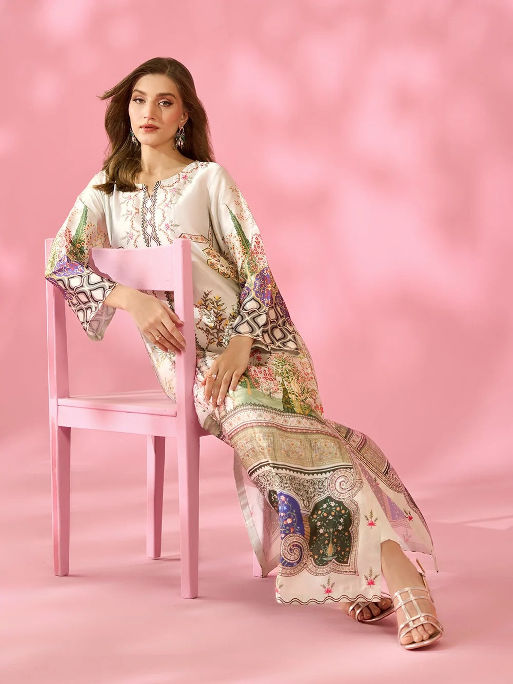 Quzey Silk Kaftan - IVORY