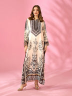 Quzey Silk Kaftan - NOIR