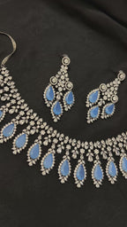 Quzey AD Ice-Blue Necklace Set