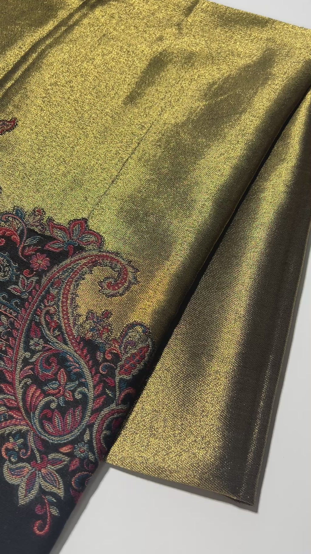 Quzey Moonlight Kani Silk Shawl - Black