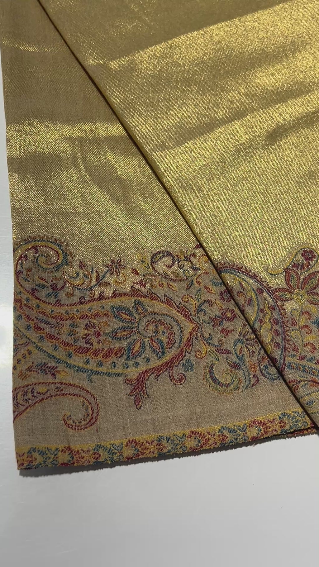 Quzey Moonlight Kani Silk Shawl - Khaki