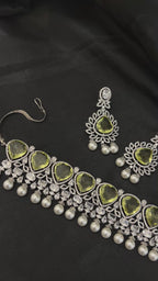 Quzey AD Green Chokar Set