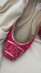 Quzey Red Khussa - Bridal