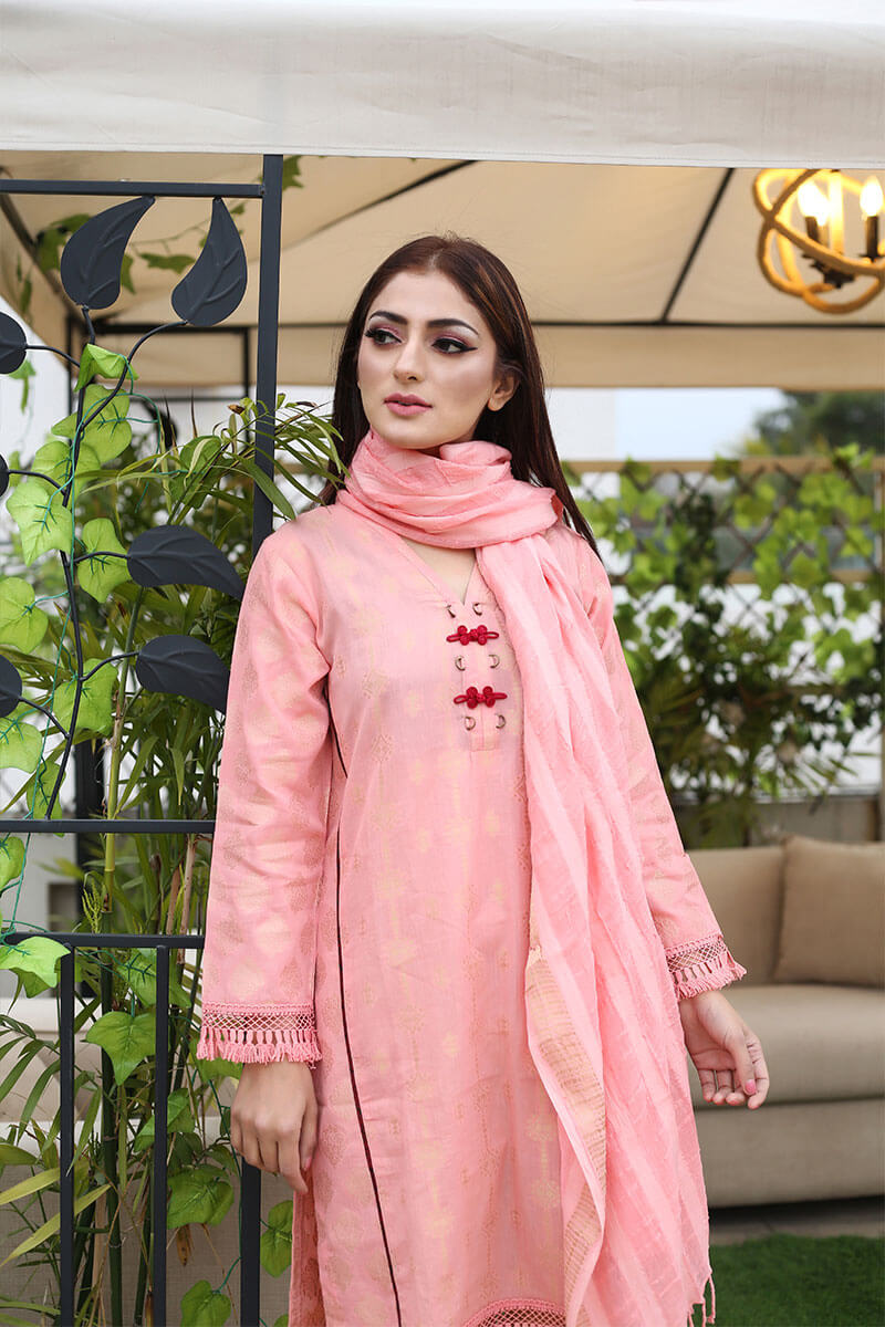 Buy Hot Pink Silk Embroidered Pant Style Suit Online : 91056 -