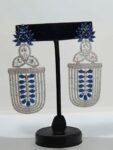 AD Earrings Dark Blue Gemstones - #439