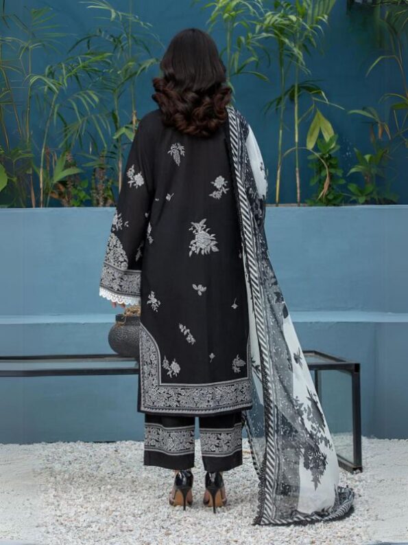 HEERAS Cotton - EMBROIDERED BLACK