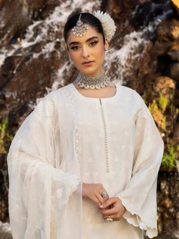 HEERAS Cotton - White Crown Farshi