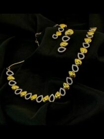 Silver Gold Necklace Set - C