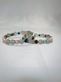 Multi-Gemstone Silver Bracelet