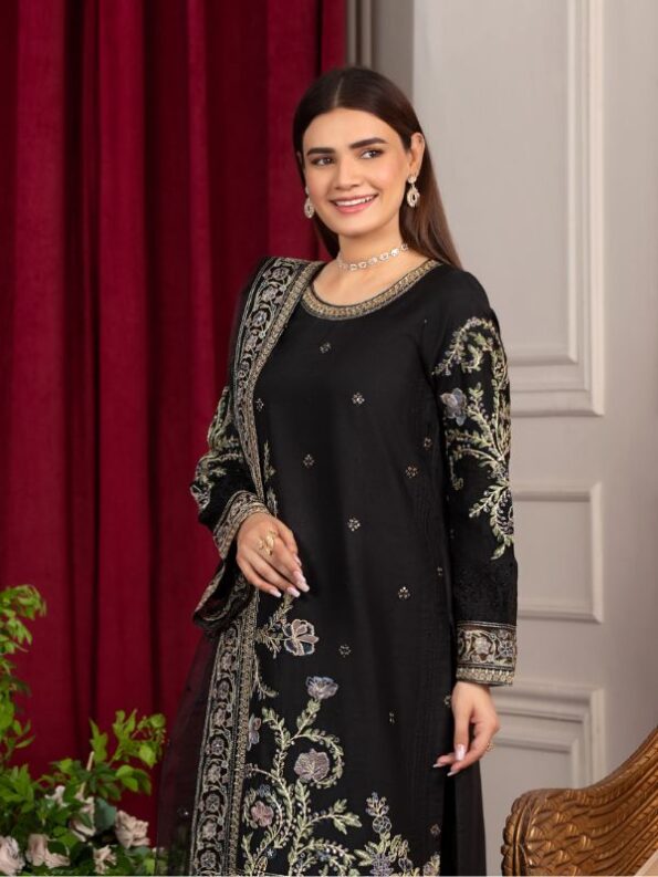 HEERAS Viscose - BLACK PEARL EMBROIDERED