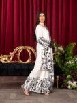 HEERAS Viscose – WHITE NOIR EMBROIDERED