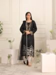 HEERAS Viscose – NOIR BLACK EMBROIDERED