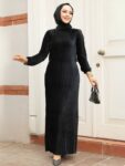 Quzey Velvet Dress – Black