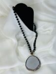 Bohemian Droplet Necklace - Dark Black