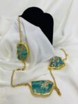 Emperor Trapezoid Slab Necklace - Sky Blue