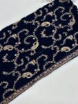 Quzey Velvet Shawl – Blue