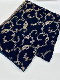 Quzey Velvet Shawl - Blue