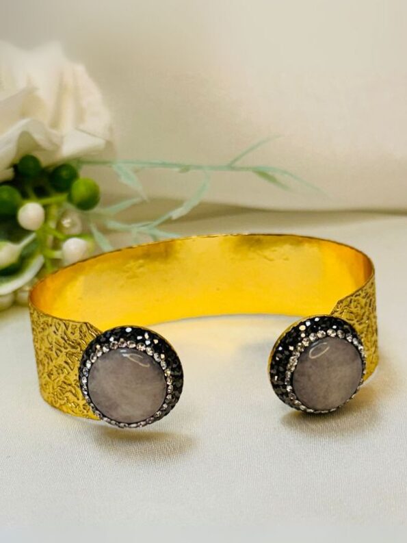 Quzey Golden Bracelet - Grey