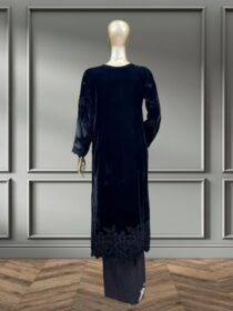 Quzey Velvet Dress - Black