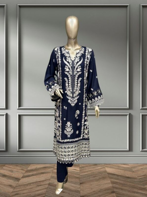 Quzey Dhanak Dress - Blue