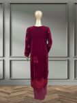 Quzey Velvet Dress – Maroon