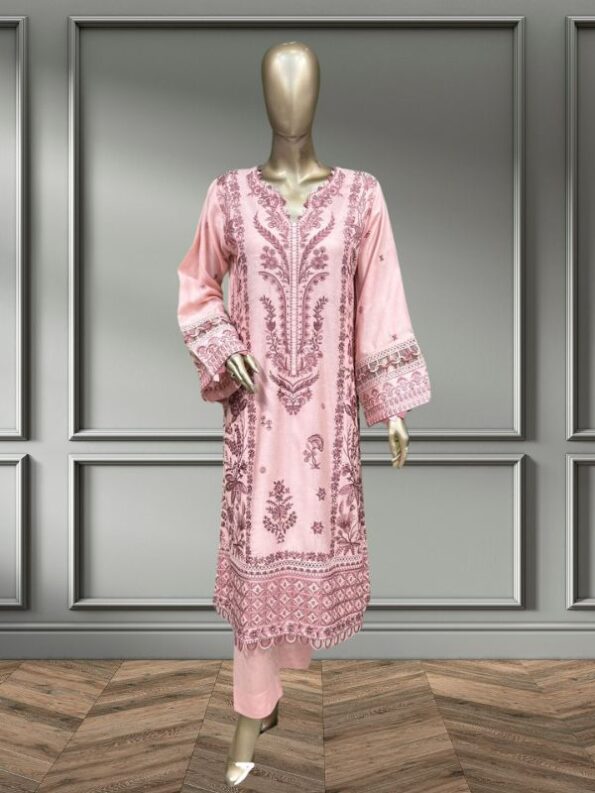 Quzey Dhanak Dress - Pink